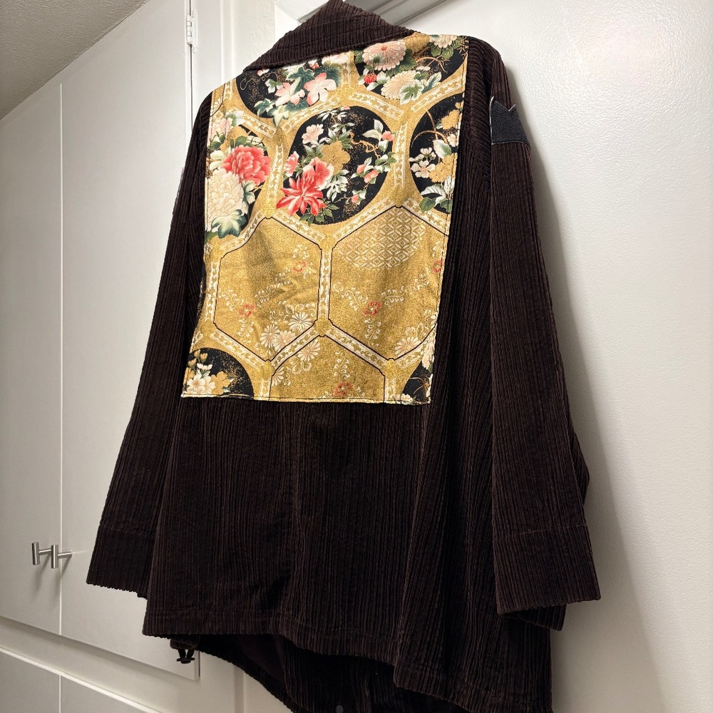 Infinite Expression one-of-a-kind coat - brown corduroy - size large?